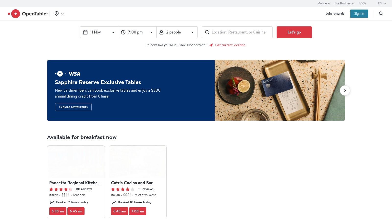 OpenTable Singapore